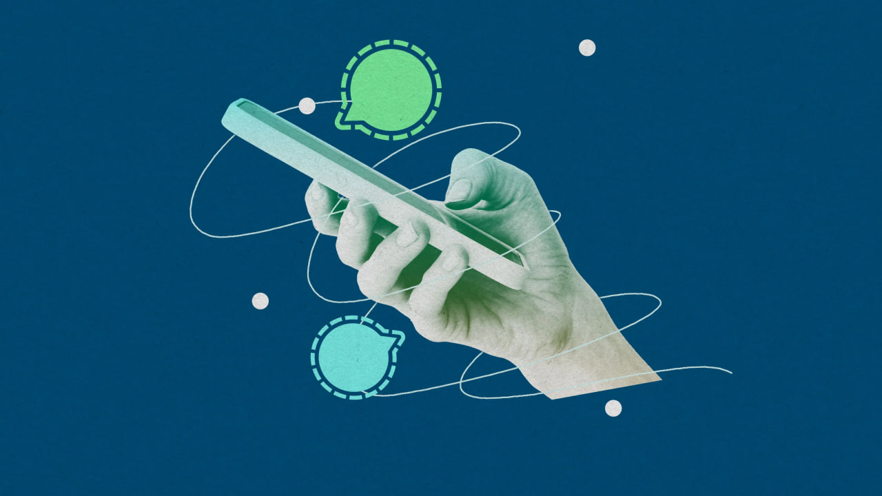 Signal端到端加密示意图